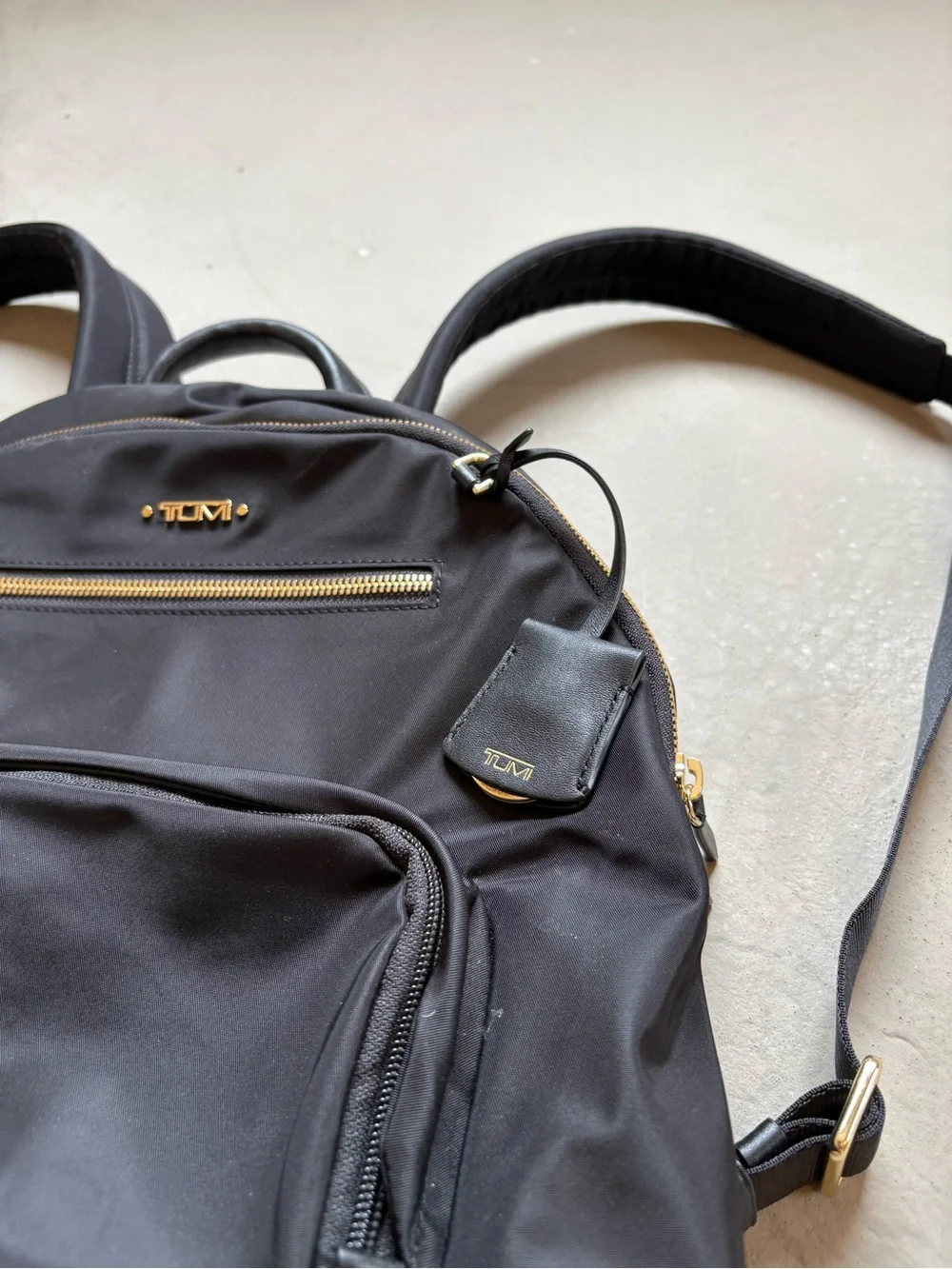 Tumi Black Nylon Medium Travel Backpack